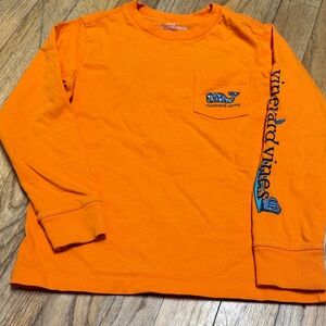 Vineyard Vines Kids Bright Orange Long Sleeve Tee